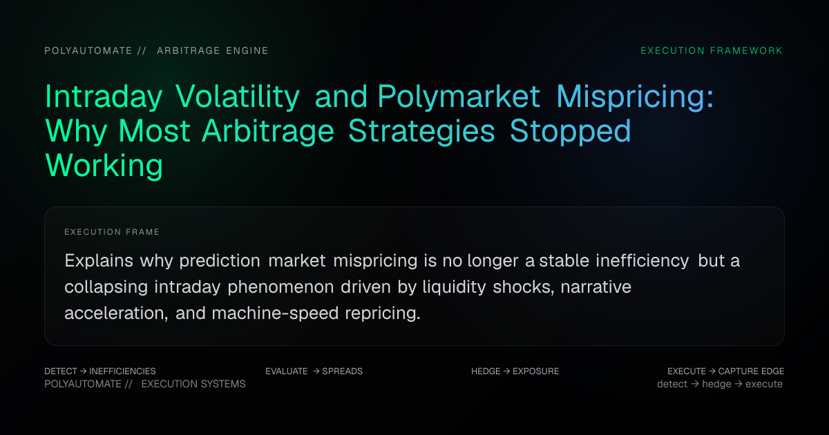 Intraday Volatility and Polymarket Mispricing: Why Most Arbitrage ...